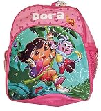 Dora The Explorer Backpack with Front & Two Side Bottle Pockets - Dora Boots Toddler School Bag Size