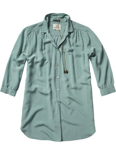 Maison Scotch Damen Top 12210153702 - longer length drapy silk shirt,Gr. 36 (Size 1 / S),  Preisvergleich