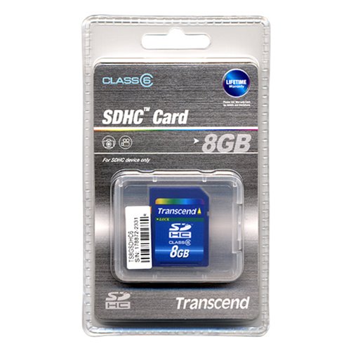 Transcend TS8GSDHC6 8GB SDHC card (SD 2.0 SPD Class 6) under Camera & Photo in The Electronics Store