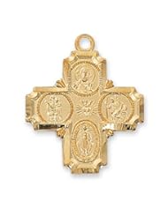 4-Way 18K Gold-Plated Medal