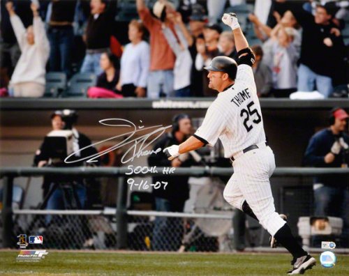 Jim Thome Chicago White Sox - 500th HR - Autographed 16x20 Photograph with 500th HR Inscription