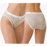 Ilusion's Women's Cotton Lightweight Full Coverage High-waisted Panty RURAL FLOWERS L