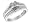 Princess Cut Diamond Engagement Ring & Wedding Band Set 1/2 Carat (ctw) in 10K White Gold, Size 5