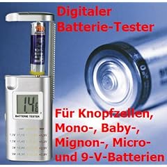 Digitaler Batterie Tester LCD Display Knopfzellen Mono Baby Mignon Micro 9V Batterien