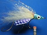 NEW FLIES Holographic & Glow in the Dark Tandem Hook Sinking Bass & Pike Lazar Head Fly #76