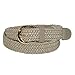 CTM® Women's Elastic Braided Stretch Belt, X-Large, Beige