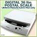 Digiweigh 36 lbs White Postage Postal Shipping Scales + AC Adaptor