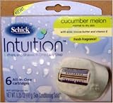 Schick Intuition, Cucumber Melon, Shave Refill Cartridges, 6 Cartridges