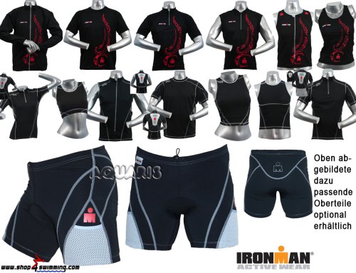 Damen & Herren Running Short Tight Ironman Extreme Padded Tri-Short SZ