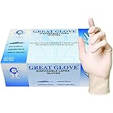 GREAT GLOVE Food Safe Industrial Grade Glove, Latex, 4.5 mil - 5 mil, Lightly Powdered, Smooth Rubber Latex