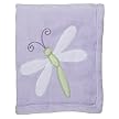 Tiddliwinks Fireflies Embroidered Blanket - Lilac