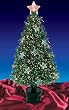 4' Pre-Lit Potted Fiber Optic Artificial Christmas Tree with Stars -Multi Lights