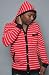 Crooks and Castles The Small Yarn Dye Stripe Cardigan in Red,Sweaters for Men