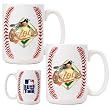 Baltimore Orioles MLB 2pc Ceramic Gameball Mug Set - Primary Logo by Great American Products