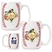 Baltimore Orioles MLB 2pc Ceramic Gameball Mug Set - Primary Logo by Great American Products