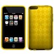 GTMax Durable Gel Skin Protector Case - Yellow Checker For Apple iPod Touch 8GB 32GB 64G 3rd 3G Generation NEWEST MODEL