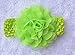 QandSweet Baby Girl's Needle Hook Headbands with Chiffon Grenadine Flower 12-Pack