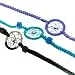 Dream Catcher Hand Woven Bracelets - Black, Blue, Purple - Ideal Friendship Bracelets - Sold as a Set of 3