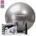 Exercise Ball with Pump- Gym Quality, 2000lb Anti-Burst, Anti-Slip Fitness Ball by DYNAPRO. More colors and sizes available aka Yoga Ball, Swiss BalL