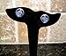 Summerfield Collection Silver-tone Glitter Glass Galaxy 12mm Stud Earrings Blue Purple Teal