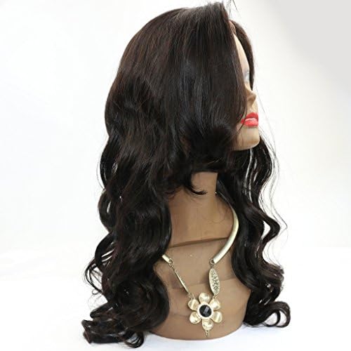 WOB Hair 130% Density Peruvian Virgin Human Hair Big Bang Loose Wave Side Part Glueless Lace Front Wig With Baby Hair 14inch 4#