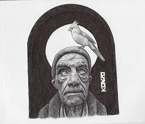 Original One of a Kind Collectible Ballpoint Pen and Ink Drawing Art for Home and Wall Decor by Konzo The Artist. SINGLE PIECE ONLY.