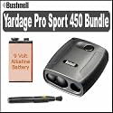 Bushnell 201916 Yardage Pro Sport 450 Laser Rangefinder Bundle With Lens Pen Cleaning Tool & 9v Alkaline Battery