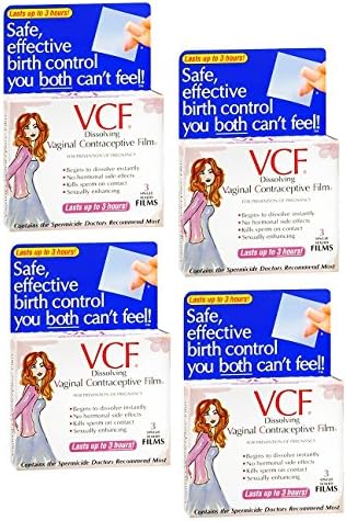 VCF Birth Control, 3 Single Sealed Films (Pack of 4)