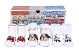 Dimples Adventure on the Square Three Pairs Train, Puppy Dog and Fire Engine Socks, 0-12 months