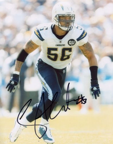 Shawne Merriman Autographed/Hand Signed San Diego Chargers Football 8x10 Photo