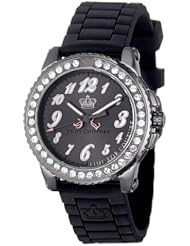 Juicy Couture Womens 1900794 Pedigree Black Jelly Strap Watch