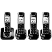 Panasonic DECT 6.0 Cordless Phone System with 4 Handsets - Black (KX-TG7434B)