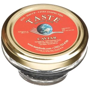 Taste Specialty Foods Beluga Caviar, Farmed, USA, 2-Ounce Jar by Taste Specialty Foods