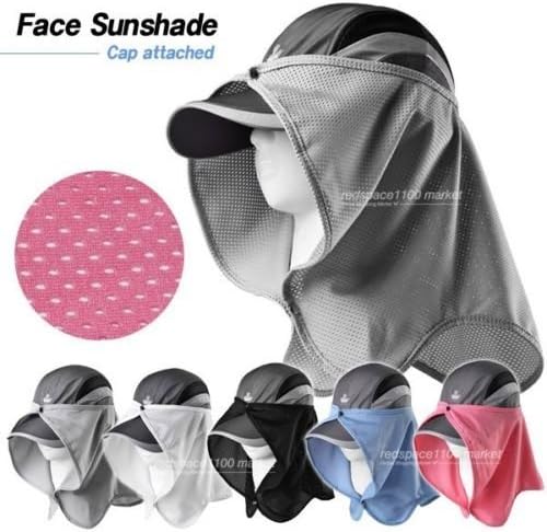 Sun Shade Block UV Protect Sunlight Cover Face Attach Hat Outdoor Clothes ~Black