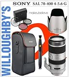 Sony SAL70400G 70-400mm F4-5.6 G SSM Super Telephoto Zoom Lens + Sony SH001 ....