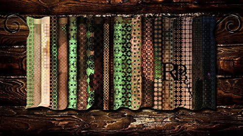 Window Valance Vintage Nostalgic Old Style Pattern Old worn look Chocolate Mint