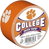 Duck Brand 240263 Clemson University College Logo Duct Tape, 1.88-Inch by 10 Yards, Single Roll
