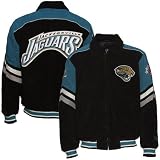 Jacksonville Jaguars Black Pig Split Suede Full Zip Varsity Jacket