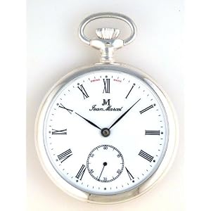 Jean Marcel Pure Swiss Sterling Silver Mechanical Pocket Watch