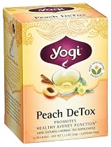 Yogi Peach DeTox, Tea Bags, 16-Count Boxes (Pack of 6)