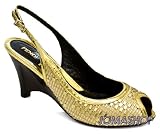 Fendi Zeppa Itreccio Specchio Gold Size 36.5 Ladies Shoes 8V2671YMGF0XV6