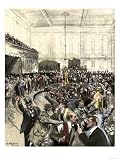 Pandemonium in the New York Gold Room on Black Friday, September 24, c.1869 Specialty Prints Giclee Poster Print, 9x12