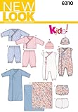 New Look Sewing Pattern 6310 Babies Separates, Size A (NB-S-M-L)