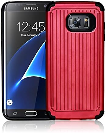 Samsung Galaxy S7 Edge Case, Qadou Adaptive Dynamic Soft Polymer Shockproof Case Protective Cover nonslip Phone Case for Samsung Galaxy Gear S7 edge Smartphone (Red)