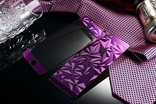 iPhone 6 Plus 3D Diamond Screen Tempered Glass Protection Film 5.5 inch, TaoFilm(tm) Premium HD Clear Glass Screen Protector Perfect Fit for iPhone 6 Plus 5.5" Maximum Screen Protection[2.5D Round Edge,9H Hardness],Anti-Scratch,Bubble Free,Anti-Fingerprints&amp;Oil Stains Coating [With Premium Wooden Box Packaging] (Front and Back)(Purple)