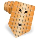 Guitar Fretboard Tie by The American Necktie Co - Orange Microfiber