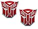 Transformers 2 X Autobots Aluminum LARGE Emblems (Pair) in Red