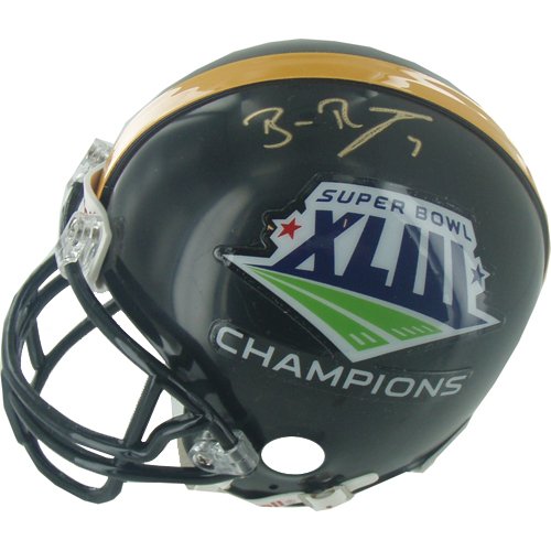 Steiner Sports NFL Pittsburgh Steelers Ben Roethlisberger Super Bowl XLIII Champs Mini Helmet (MM Auth)