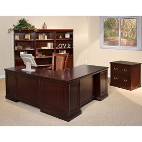 Kathy Ireland Espresso LDesk Executive Office Group Espresso from OfficeFurniture by Kathy Ireland Martin