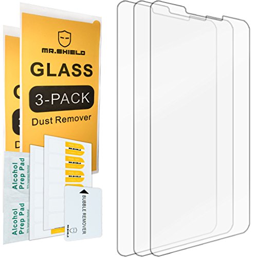 [3-PACK]- Mr Shield For ZTE ZMAX Pro [Tempered Glass] Screen Protector [0.3mm Ultra Thin 9H Hardness 2.5D Round Edge] with Lifetime Replacement Warranty
